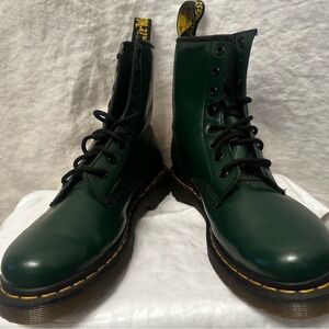 Dr. Martens Forest Green Boots with Black Laces